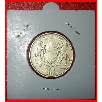 Ⰶ CANADA (2013-2022): BOTSWANA★1 PULA 2013 ZEBRA! IN HOLDER★LOW START★NO RESERVE