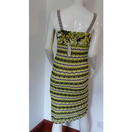 Marc Cain Multi Green Sexy Bodycon Dress £329 UK 8, 12, 14 & 16 BNWT