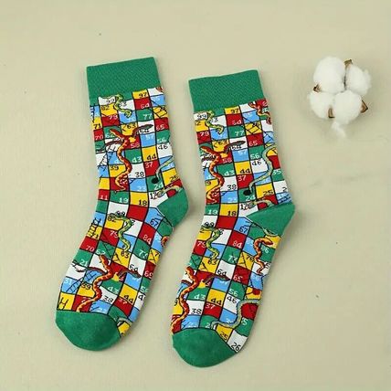 NEW Unisex Snakes & Ladders Board Game Novelty Socks UK 4-7 Gift UK