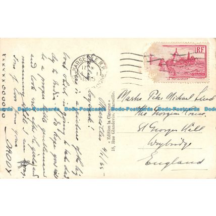 R090796 Marseille. Depart d un Courrier. La Cigogne. 1935