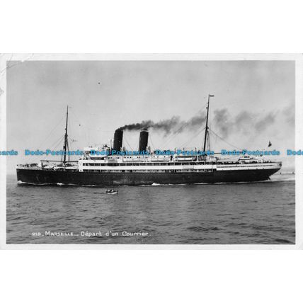 R090796 Marseille. Depart d un Courrier. La Cigogne. 1935