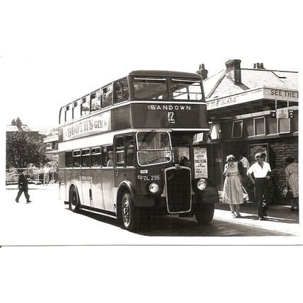 Black & White Photograph of Southern Vectis Omnibus Co. Ltd - FDL 295