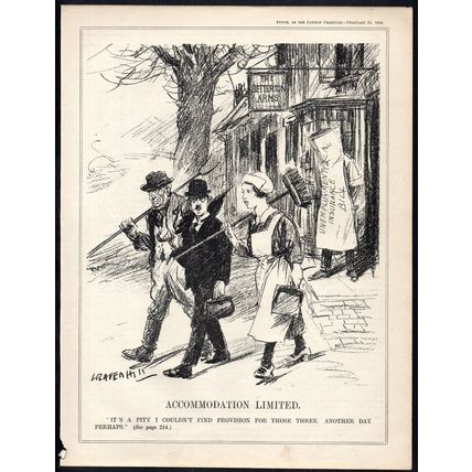 ACCOMMODATION LIMITED 1934 Leonard Raven-Hill PUNCH CARTOON PAGE