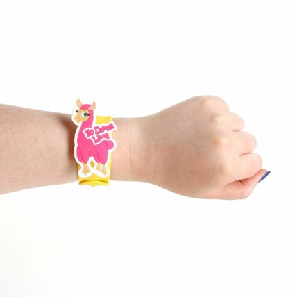 LLAMA SNAP BRACELET Wristband Kid Birthday Party Bag Loot Filler Pinata Silicone