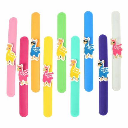 LLAMA SNAP BRACELET Wristband Kid Birthday Party Bag Loot Filler Pinata Silicone