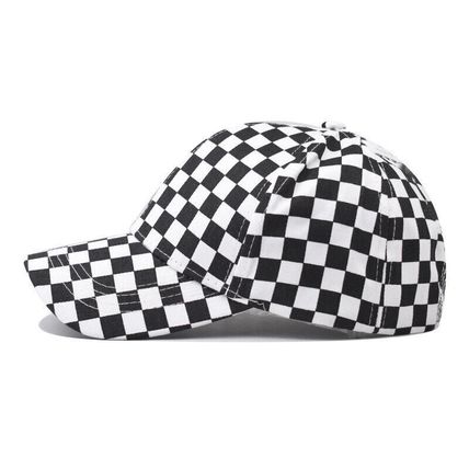 Checker Baseball Caps For Women Men Grid Lattice Casual Fitted Hat UK New