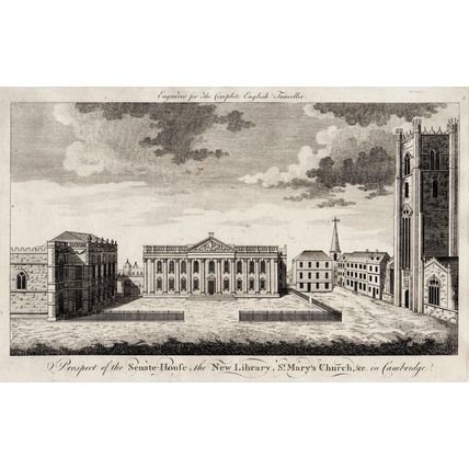 PROSPECT OF THE SENATE HOUSE, THE NEW LIBRARY 1771 ANTIQUE ENGRAVING