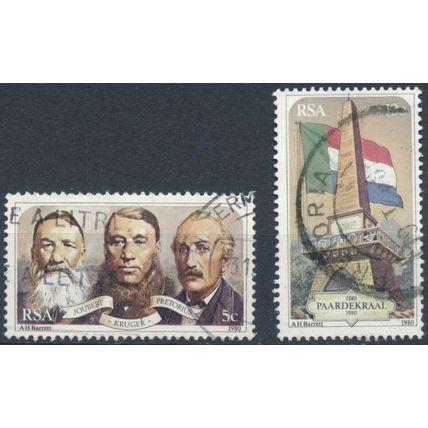 Centenary of Paardekraal Monument - South Africa 1980 - F H - SG 486/7 (C)