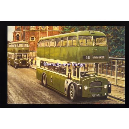 tm6661 - Green Blackburn Corporation Bus No.167 - Artist - G.S.Cooper - postcard