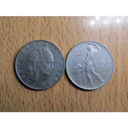 Italy 1962 50 Lire Coin