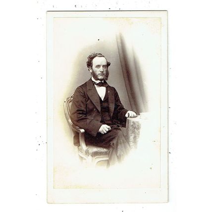 Victorian cdv photo man seated at table Edinburgh photographer