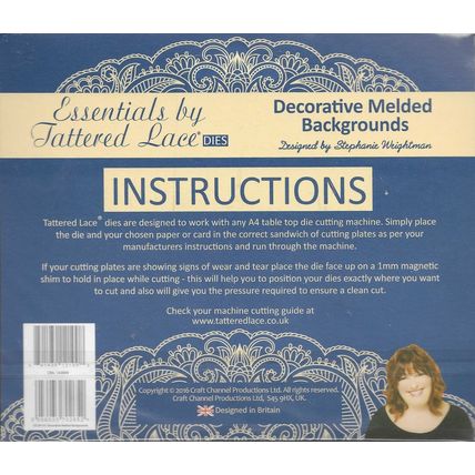 Tattered Lace. Decorative Melded Backgrounds Die Set. Die Cutting Cardmaking