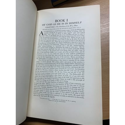 1905 "OF GOD AND HIS CREATURES" ST THOMAS AQUINOS 2.5kg HEAVY ANTIQUE BOOK (P12)