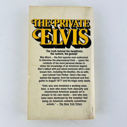 The Private Elvis Paperback by May Mann Book