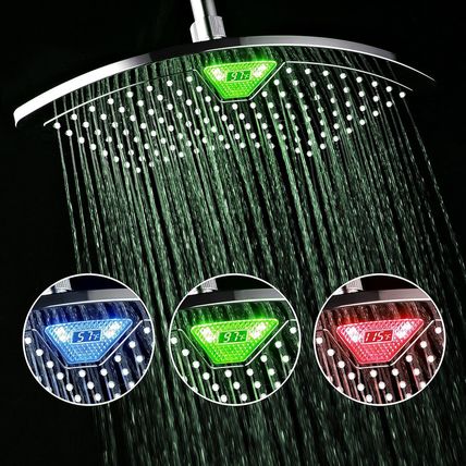 Dream Spa Aquafan 12 Inch All-Chrome Rainfall-Led-Shower-Head with Color-Changin