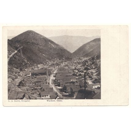 Postcard USA ID Idaho Shoshone County city of Wardner panorama unposted