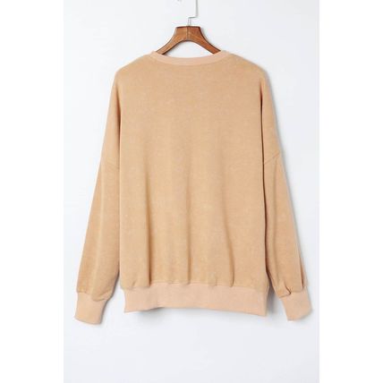 Khaki Loose Leopard GAME DAY Graphic Sweatshirt