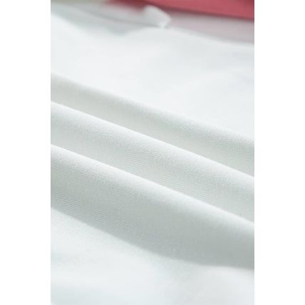 White French Terry Color Block Long Sleeve Top