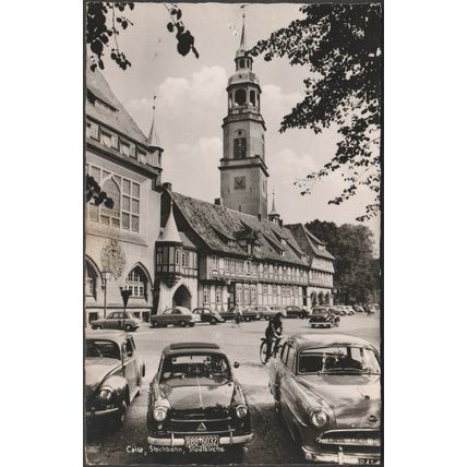 Stechbahn und Stadtkirche, Celle, c.1950s - Reher Foto-AK