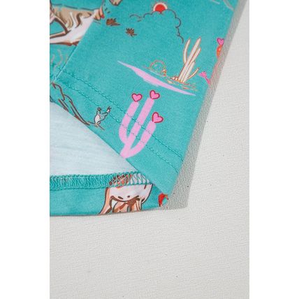 Aruba Blue Cowgirl Country Print Pajamas Set