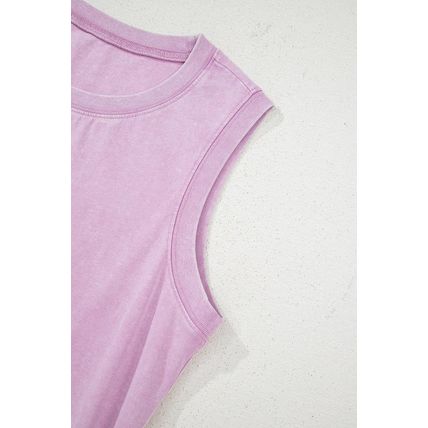 Phalaenopsis Mineral Wash Tank Mini Dress with Pockets