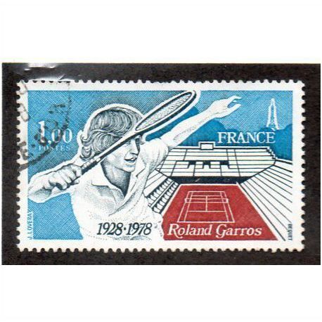 FRA 1978 1F 'ROLAND GARROS TENNIS STADIUM' FINE USED (EBID20098)