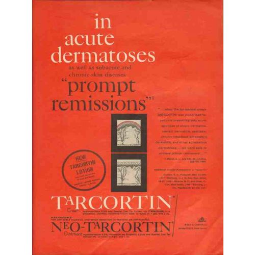 reed carnrick 1959 neo tarcortin acute dermatoses medical vintage ad