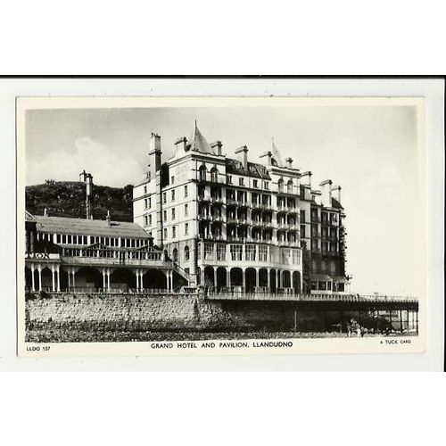 Wales LLANDUDNO Grand Hotel Postcard by Tuck (LLDO.137)