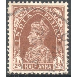 India 1937 - SG 248 - KGV1 ½a brown - used