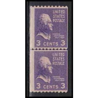 851 3c Thomas Jefferson Just Clears MNH CLP PA0055