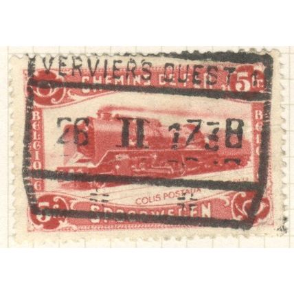 Belgium stamps 1934 - 5f Steam Locomotive (parcel stamp) - used