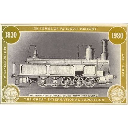 0-4-2 Locomotive For Fixed Work Victorian Paris Exposition Postcard