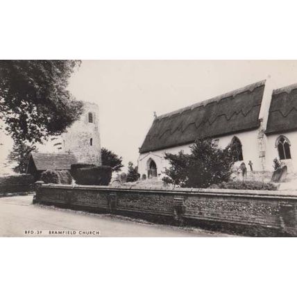 Bramfield Church Suffolk Vintage Real Photo Postcard