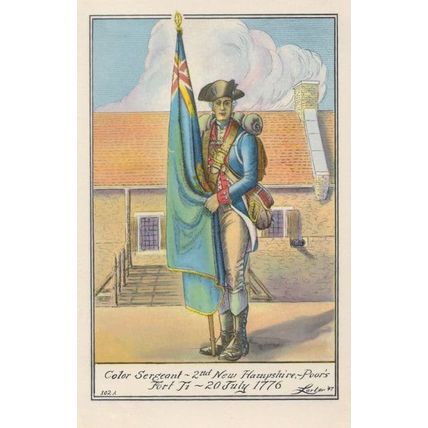 Colonel Enoch Poor 2nd New Hampshire Regiment Uniform Postcard