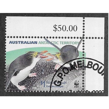AAT 2009 $1.00 'BIRDS -ROYAL PENGUINS'(C.T.O) FINE USED (EBID76-536)