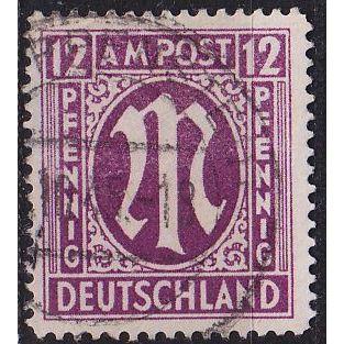 GERMANY Alliiert AmBri [1945] MiNr 0015 A ( O/used )