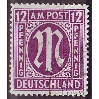 GERMANY Alliiert AmBri [1945] MiNr 0015 B ( O/used )
