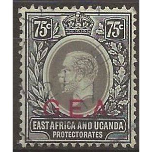 German East Africa 1917 SG54 75c Black/Blue-Green Fine Used .