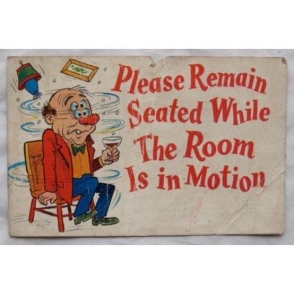 old Comic postcard - Please Remain Seated