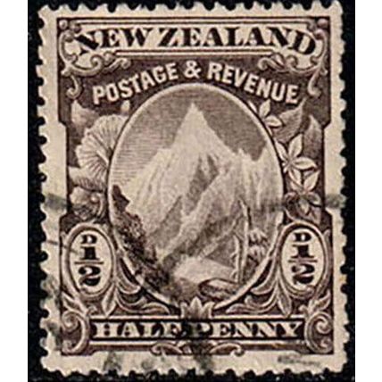 New Zealand 1898 Landscape 1/2D Used Stamp Mountains .