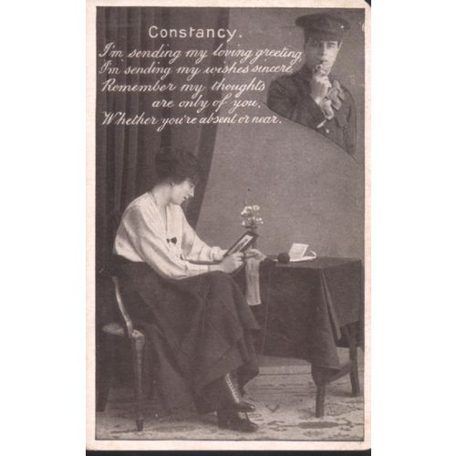 GB Greetings Card c1914 - 'Constancy' Verse Card