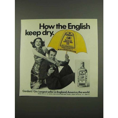 1974 Gordon's Gin Ad - The English Keep Dry