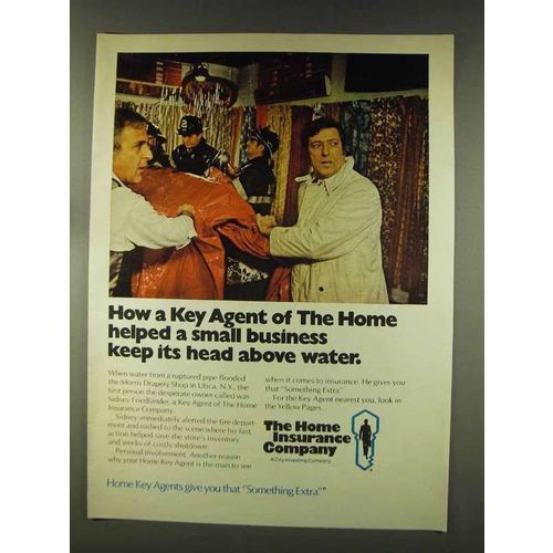 1977 The Home Insurance Company Ad - Head Above Water