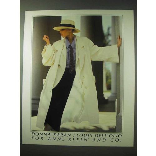 1984 Anne Klein Fashion Ad, Donna Karan Louis Dell'Olio