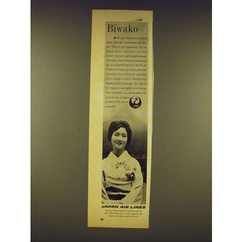 1962 Japan Air Lines Ad - Biwako