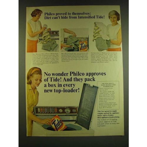 1966 Tide Detergent Ad - Philco proved to themselves: Dirt can't hide