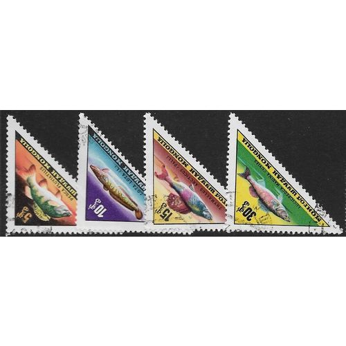 1962 4 different values - fine used (o) - FISH