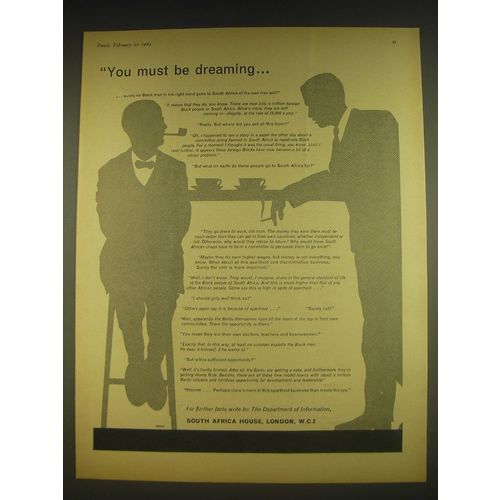 1963 South Africa House Ad - You must be dreaming