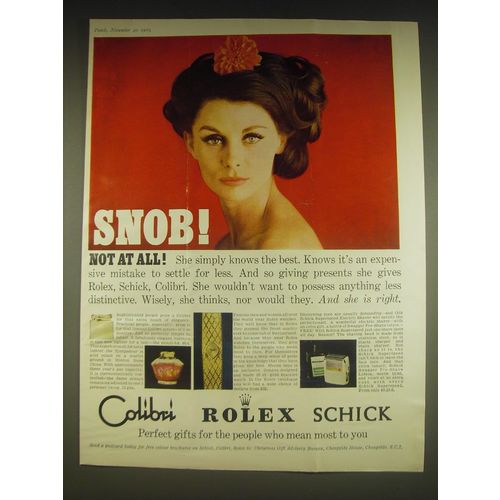 1963 Christmas Gift Advisory Bureau Ad - Snob! Not at all!