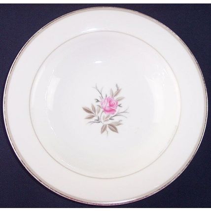 Lot of 2 Noritake Roanne Pink Rose Rim Soup Bowls 5794 Japan Vintage